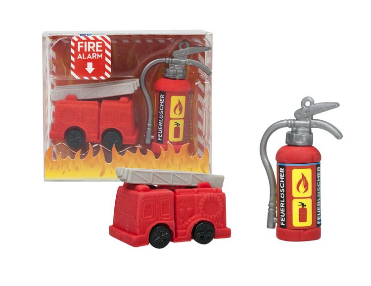 Produktbild: TRENDHAUS&reg; Radierer Set Feuerwehr
