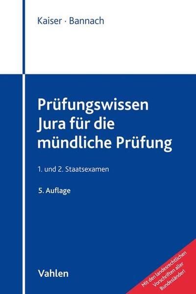 Produktbild: Pr&uuml;fungswissen Jura f&uuml;r die m&uuml;ndliche Pr&uuml;fung