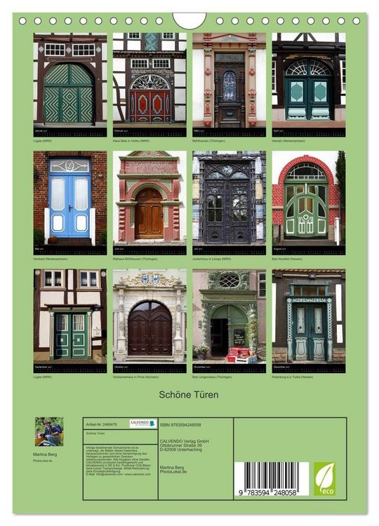 Produktbild: Sch&ouml;ne T&uuml;ren (Wandkalender 2027 DIN A4 hoch), CALVENDO Monatskalender
