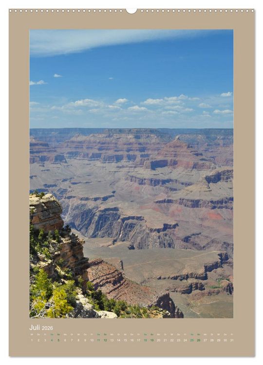 Produktbild: Erlebe mit mir den Grand Canyon (Wandkalender 2026 DIN A2 hoch), CALVENDO Monatskalender