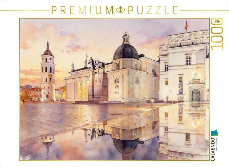 Produktbild: CALVENDO Puzzle Schloss Vilnius | 1000 Teile Lege-Gr&ouml;&szlig;e 64x48cm Foto-Puzzle f&uuml;r gl&uuml;ckliche Stunden