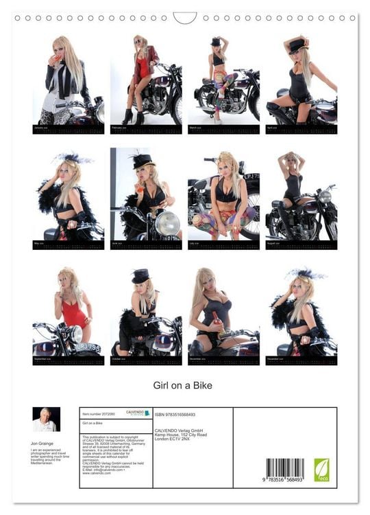 Produktbild: Girl on a Bike (Wall Calendar 2026 DIN A3 portrait), CALVENDO 12 Month Wall Calendar