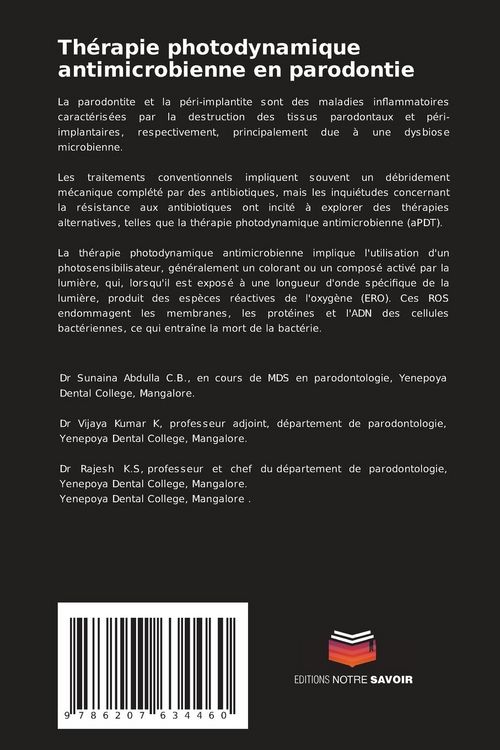 Produktbild: Th&eacute;rapie photodynamique antimicrobienne en parodontie