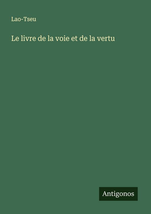 Produktbild: Le livre de la voie et de la vertu