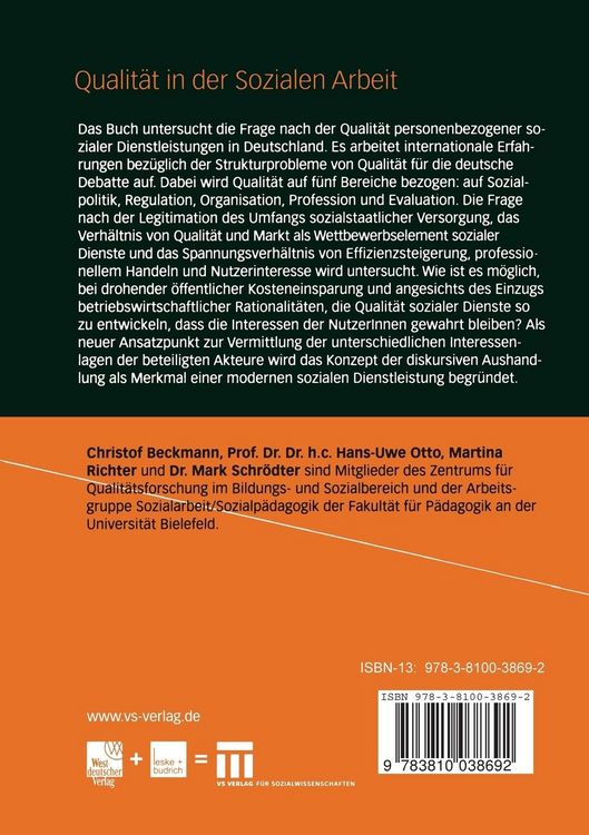 Produktbild: Qualit&auml;t in der Sozialen Arbeit