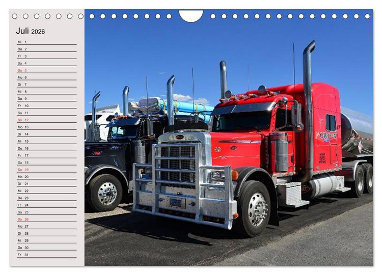 Produktbild: US-Trucks. Faszination Langhauber (Wandkalender 2026 DIN A4 quer), CALVENDO Monatskalender
