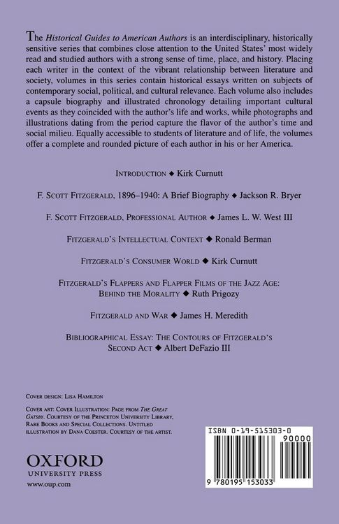 Produktbild: A Historical Guide to F. Scott Fitzgerald