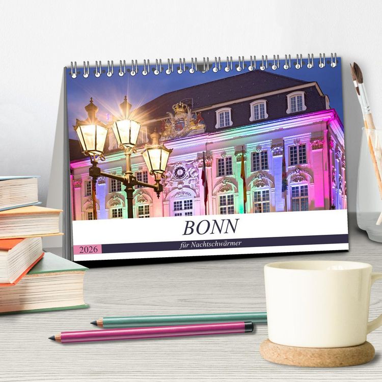 Produktbild: BONN f&uuml;r Nachtschw&auml;rmer (Tischkalender 2026 DIN A5 quer), CALVENDO Monatskalender