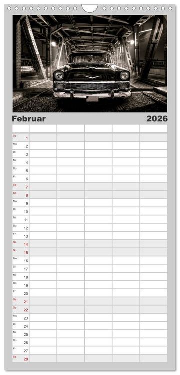 Produktbild: Familienplaner 2026 - American Classic Cars mit 5 Spalten (Wandkalender, 21 x 45 cm) CALVENDO