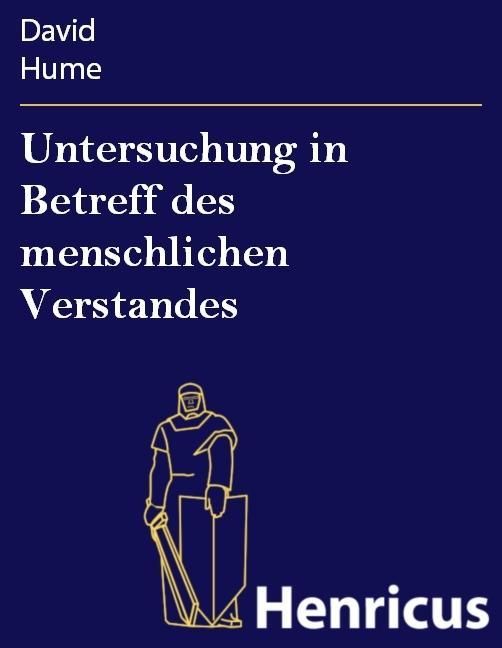 Produktbild: Untersuchung in Betreff des menschlichen Verstandes