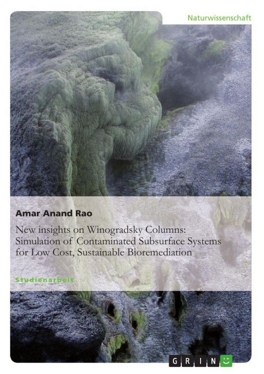 Produktbild: New insights on Winogradsky Columns: Simulation of Contaminated Subsurface Systems for Low Cost, Sustainable Bioremediation