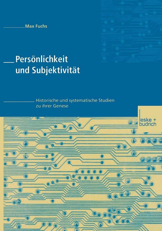 Produktbild: Pers&ouml;nlichkeit und Subjektivit&auml;t