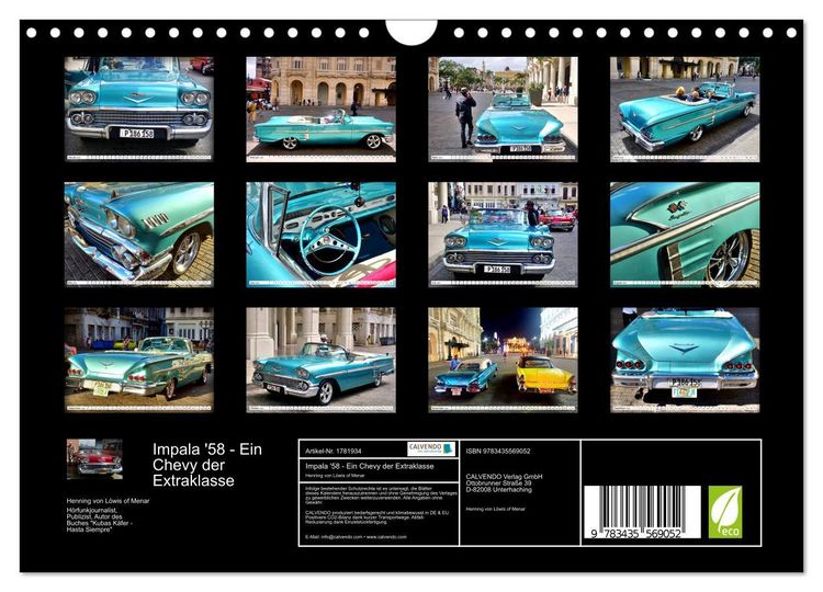 Produktbild: Impala '58 - Ein Chevy der Extraklasse (Wandkalender 2025 DIN A4 quer), CALVENDO Monatskalender