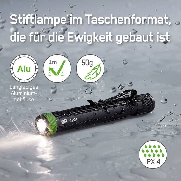 Produktbild: GP Discovery GPDISFLCP21BL812 GPDISFLCP21BL812 Penlight batteriebetrieben LED 11.5mm Schwarz