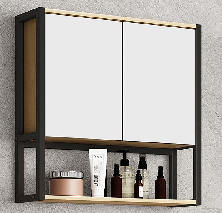 Produktbild: Holz Metall Spiegelschrank Spiegel Edino 60x60