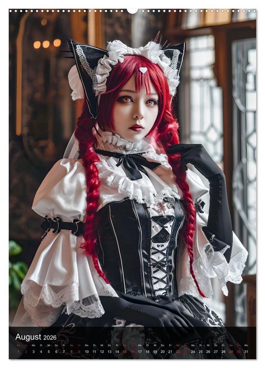 Produktbild: Anime-Girls - Japanische Kawaii-Sch&ouml;nheiten im Anime-Stil (Wandkalender 2026 DIN A2 hoch), CALVENDO Monatskalender