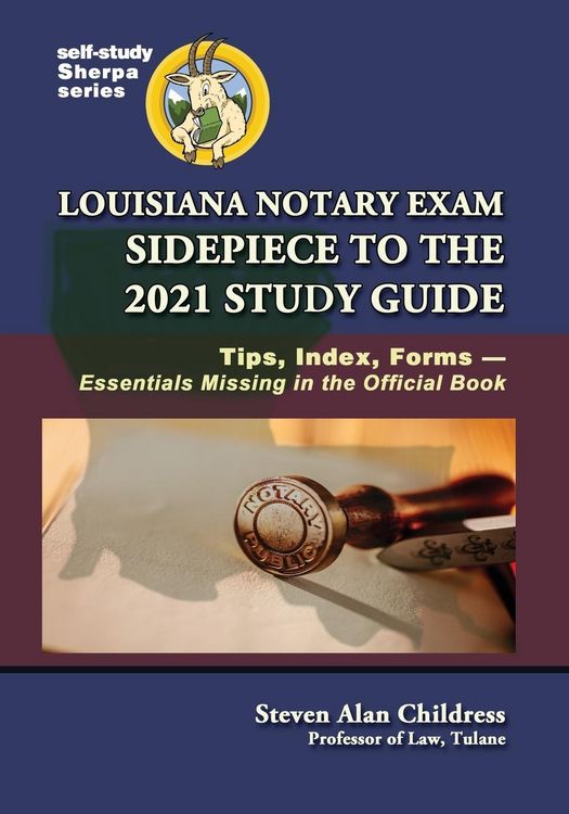 Produktbild: Louisiana Notary Exam Sidepiece to the 2021 Study Guide