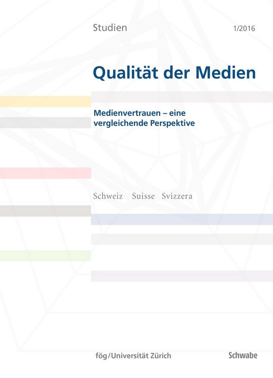 Produktbild: Medienvertrauen - eine vergleichende Perspektive