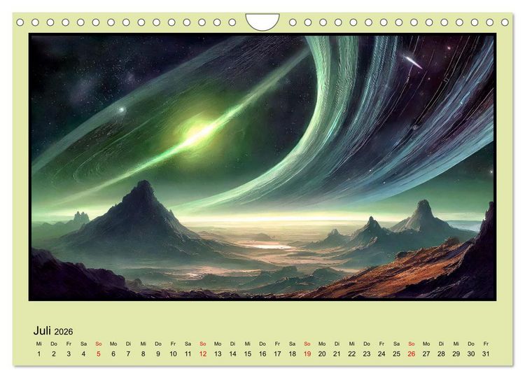 Produktbild: Der Zauber fremder Welten (Wandkalender 2026 DIN A4 quer), CALVENDO Monatskalender