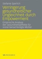 Produktbild: Verringerung gesundheitlicher Ungleichheit durch Empowerment