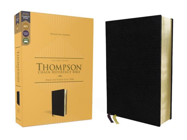 Produktbild: KJV, Thompson Chain-Reference Bible, European Bonded Leather, Black, Red Letter, Comfort Print