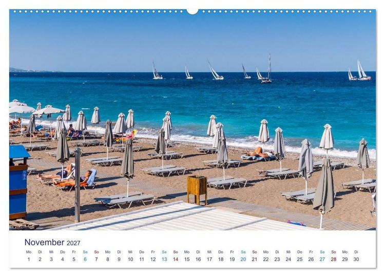 Produktbild: Str&auml;nde der Insel Rhodos (Wandkalender 2027 DIN A2 quer), CALVENDO Monatskalender