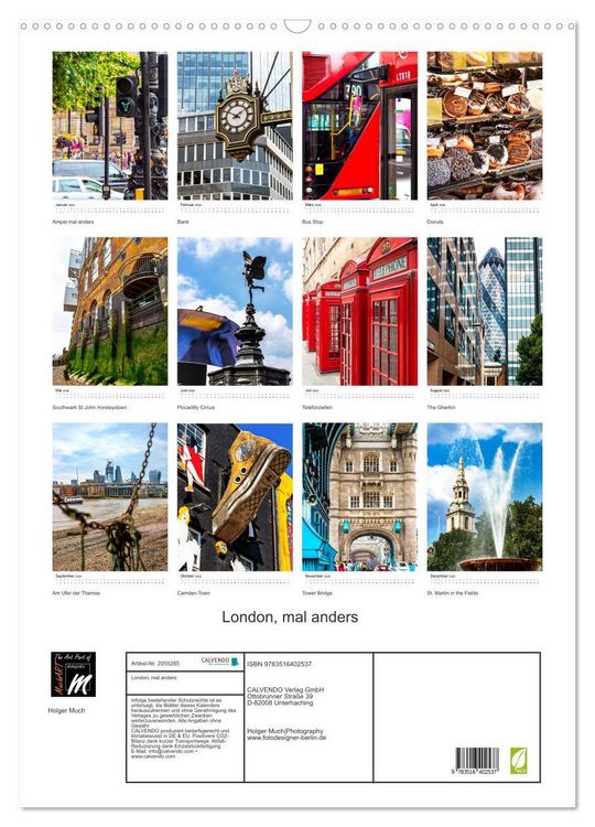 Produktbild: London, mal anders (Wandkalender 2026 DIN A2 hoch), CALVENDO Monatskalender