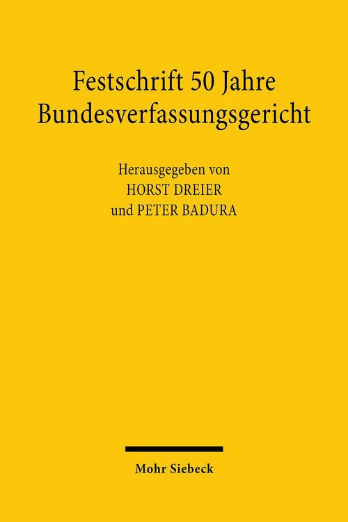 Produktbild: Festschrift 50 Jahre Bundesverfassungsgericht