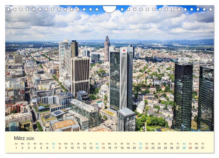 Produktbild: Frankfurt am Main - Finanzen und Geschichte (Wandkalender 2026 DIN A4 quer), CALVENDO Monatskalender