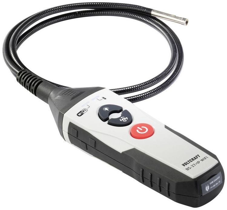 Produktbild: VOLTCRAFT BS-27+IP WIFI Endoskop Sonden-&Oslash;: 5.5mm Sonden-L&auml;nge: 1m