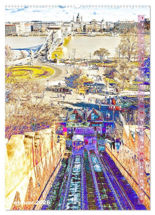 Produktbild: Budapest - K&uuml;nstlerische Fotografie (Wandkalender 2026 DIN A2 hoch), CALVENDO Monatskalender