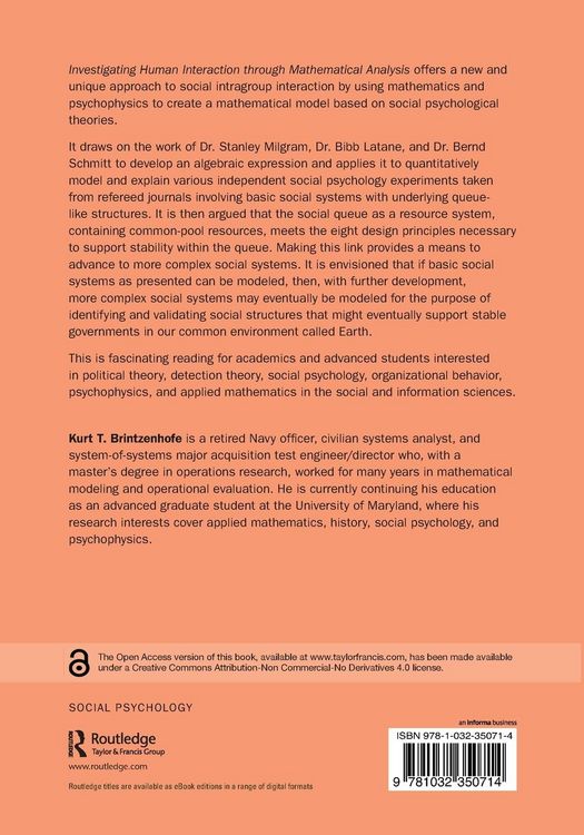 Produktbild: Investigating Human Interaction through Mathematical Analysis