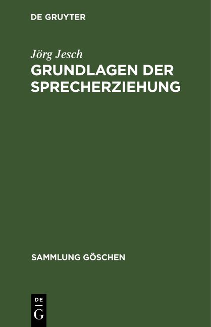Produktbild: Grundlagen der Sprecherziehung