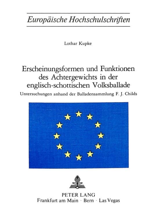 Produktbild: Erscheinungsformen und Funktionen des Achtergewichts in der englisch-schottischen Volksballade