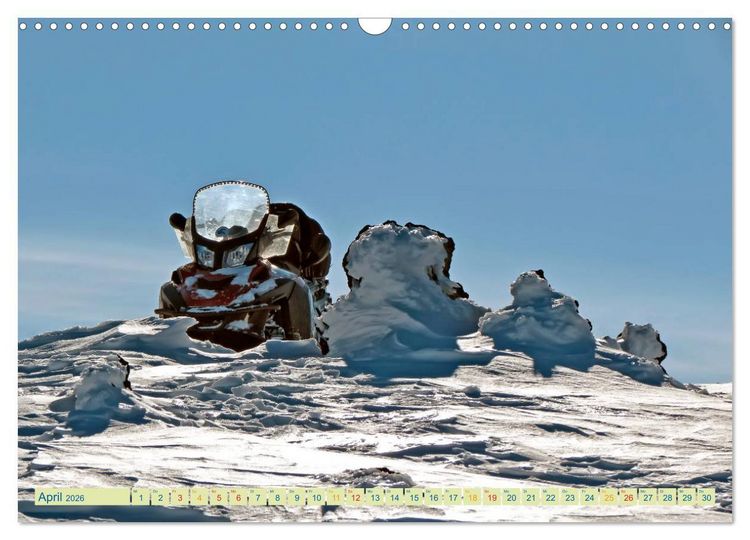 Produktbild: Schneemobil - so cool (Wandkalender 2026 DIN A3 quer), CALVENDO Monatskalender