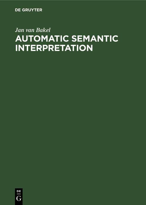 Produktbild: Automatic Semantic Interpretation