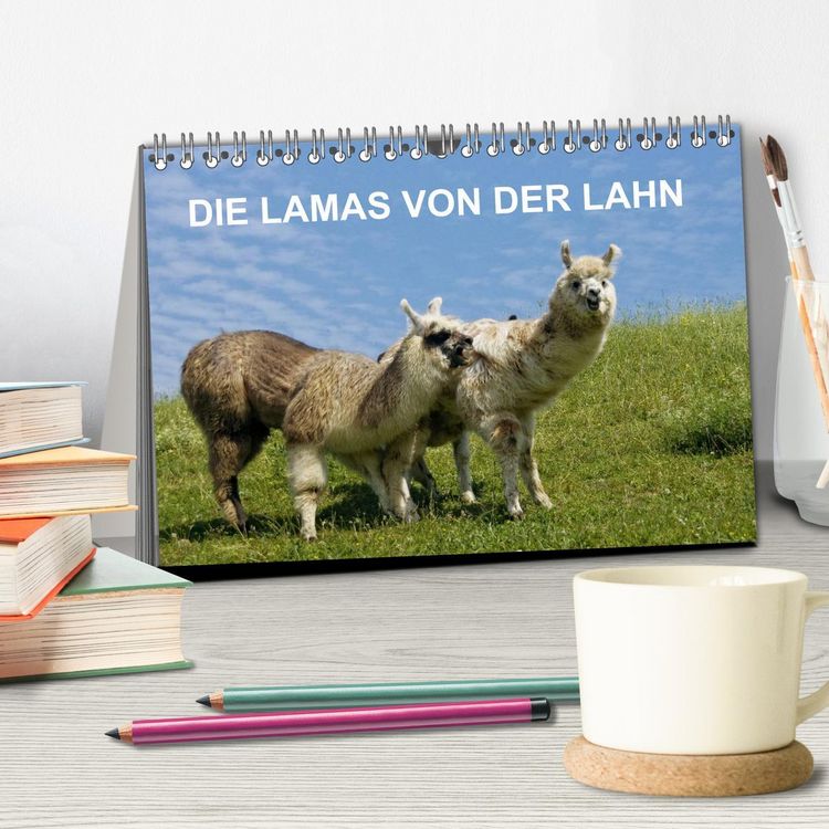 Produktbild: DIE LAMAS VON DER LAHN (Tischkalender 2026 DIN A5 quer), CALVENDO Monatskalender
