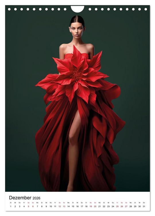 Produktbild: Floral Couture (Wandkalender 2026 DIN A4 hoch), CALVENDO Monatskalender