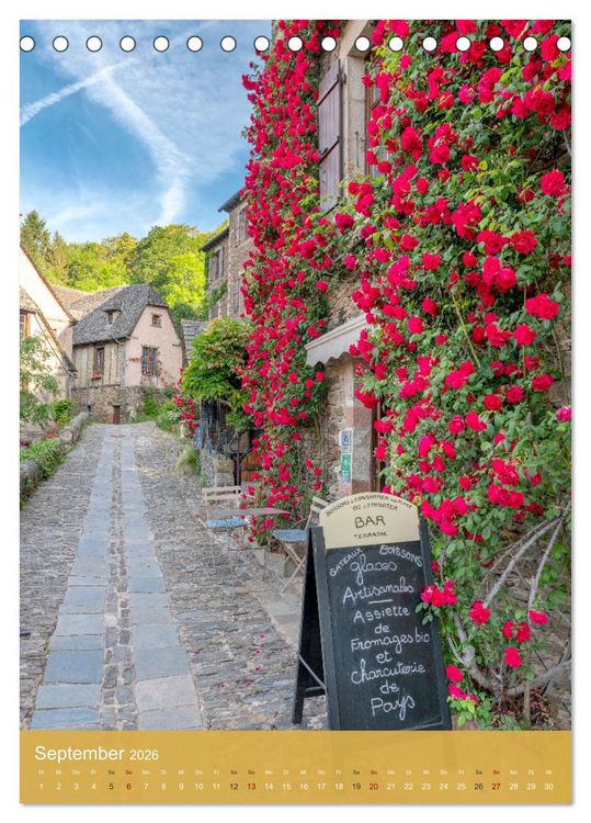 Produktbild: Conques - Via Podiensis (Tischkalender 2026 DIN A5 hoch), CALVENDO Monatskalender