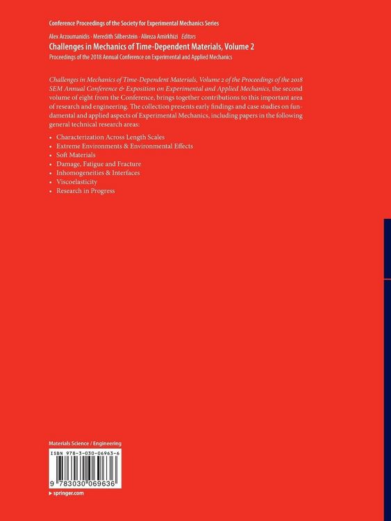 Produktbild: Challenges in Mechanics of Time-Dependent Materials, Volume 2