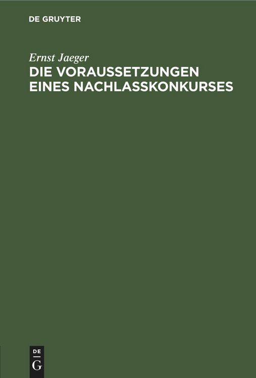 Produktbild: Die Voraussetzungen eines Nachla&szlig;konkurses