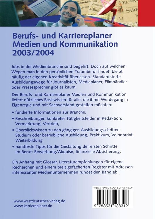Produktbild: Berufs- und Karriereplaner Medien und Kommunikation 2003/2004