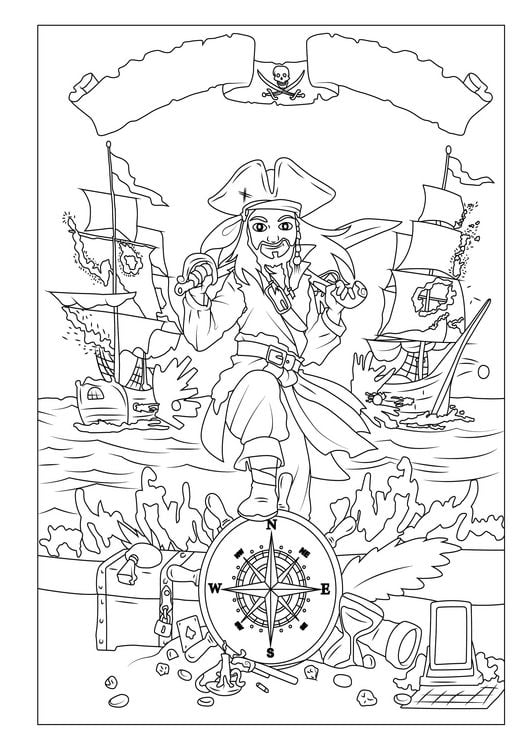 Produktbild: Piraten Malbuch f&uuml;r Kinder ab 6 Jahren