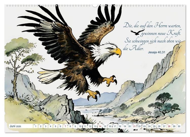 Produktbild: Du bist ein Segen! Segensw&uuml;nsche aus der Bibel (hochwertiger Premium Wandkalender 2026 DIN A2 quer), Kunstdruck in Hochglanz