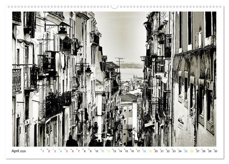 Produktbild: Lissabon One Day (hochwertiger Premium Wandkalender 2026 DIN A2 quer), Kunstdruck in Hochglanz