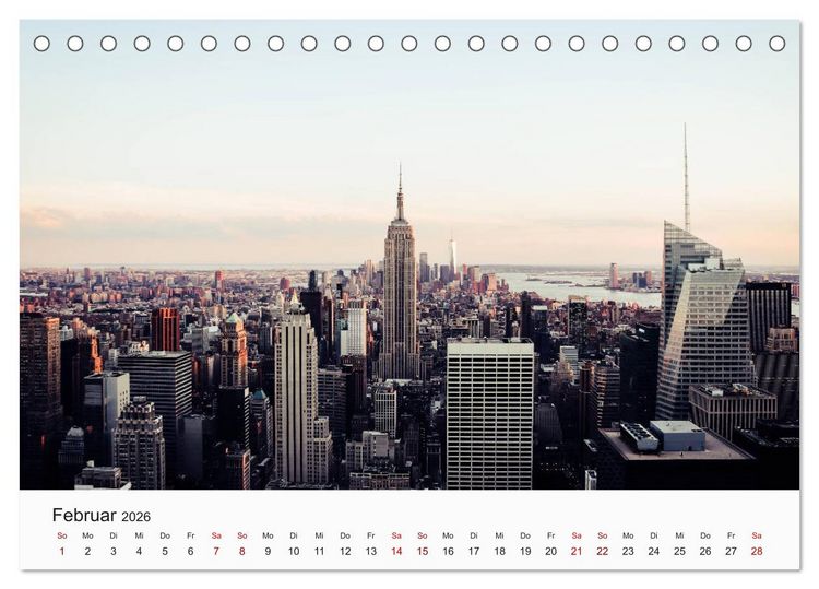 Produktbild: Traumstadt New York (Tischkalender 2026 DIN A5 quer), CALVENDO Monatskalender