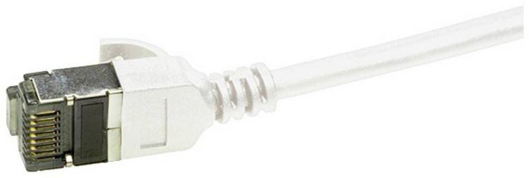 Produktbild: LogiLink CQ9041S RJ45 Patchkabel CAT 6a U/FTP 1.50 m Wei&szlig; extrem d&uuml;nn, Flammwidrig, Flexibel, Folienschirm, Halogenfrei, mit Rastnasenschutz, TPE-Ma