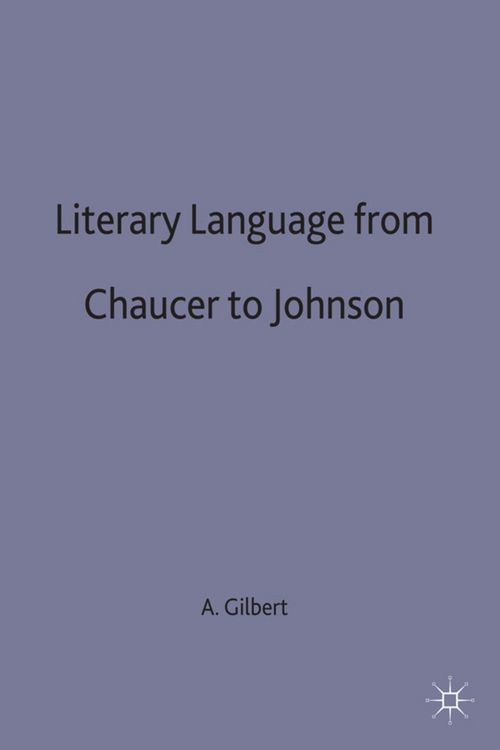 Produktbild: Literary Language From Chaucer to Johnson