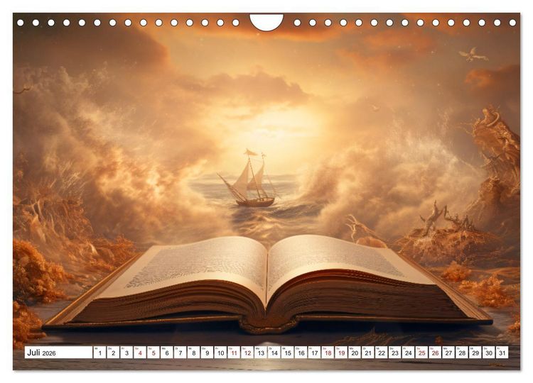 Produktbild: Mystische Welten - Mit B&uuml;chern die Grenzen der Phantasie erweitern (Wandkalender 2026 DIN A4 quer), CALVENDO Monatskalender
