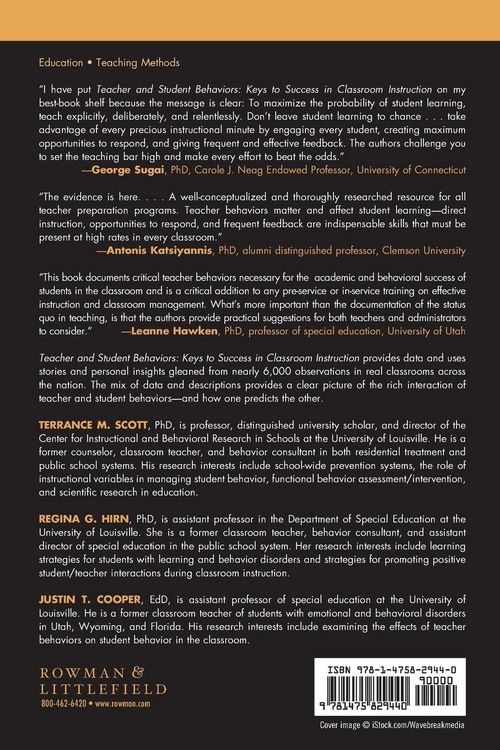 Produktbild: Teacher and Student Behaviors